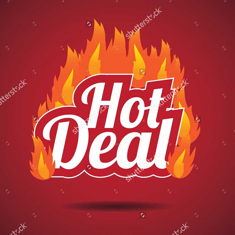 hot deals label